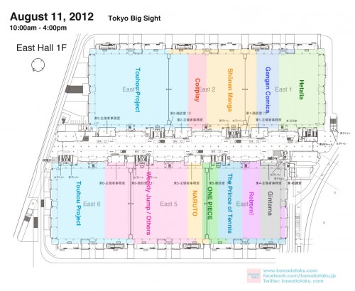 Comiket 82 Day two East Hall Map