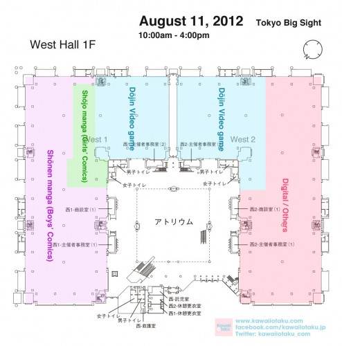 Comiket 82 Day two West Hall Map