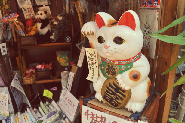 Manekineko in Yanaka-Ginza