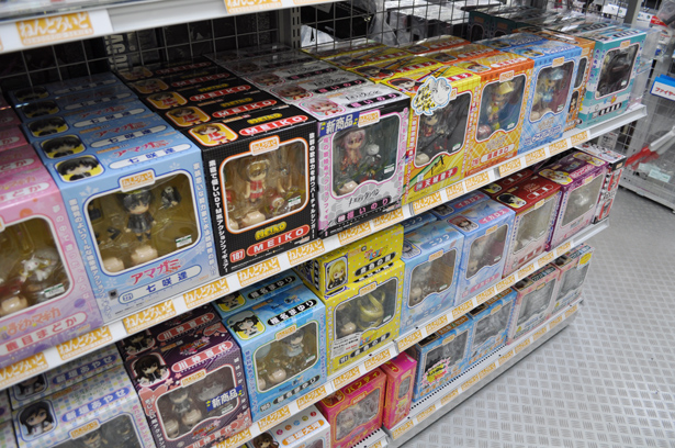 Nendoroid section in Kotobukiya