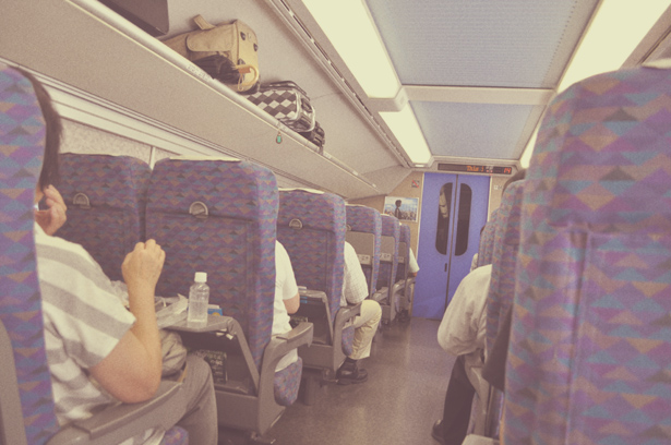 Inside of shinkansen