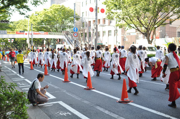 Yosakoi dancers at Omotesando