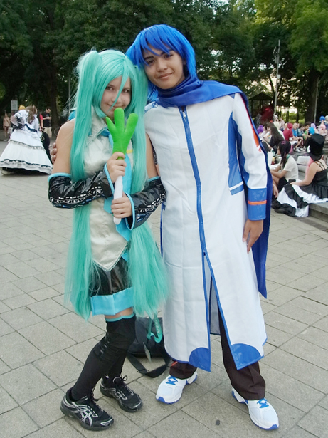 Hatsune Miku cosplayers in Vienna