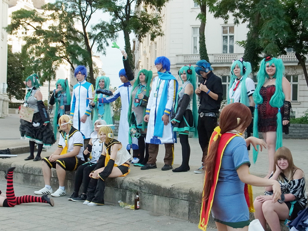 Hatsune Miku cosplayers in Vienna