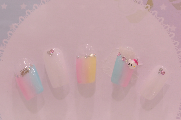 Hello Kitty nail