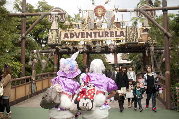 people enjoy costumes in Tokyo Disneyland