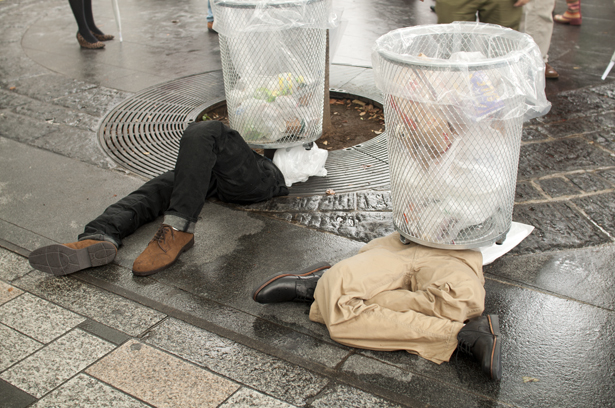 trash bins in Omotesando