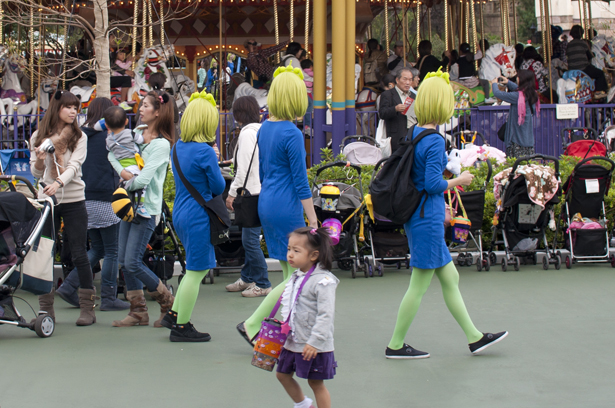 people enjoy costumes in Tokyo Disneyland
