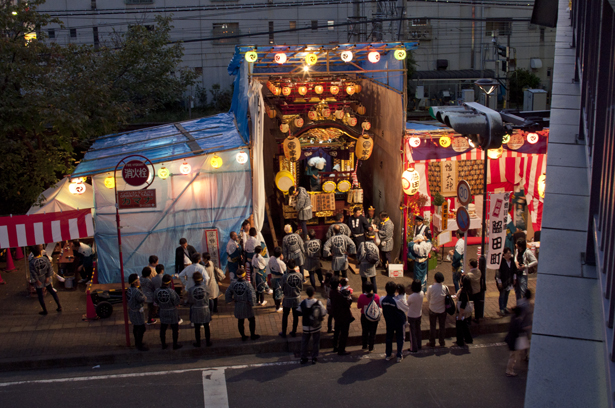 One float was standby at Kawagoe Station