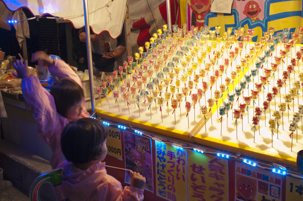 outdoor stand in Kawagoe Matsuri