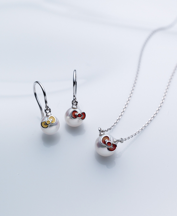 earrings and pendant